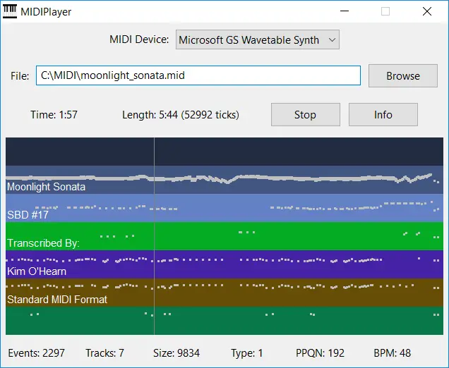 MIDI-Player screenshot